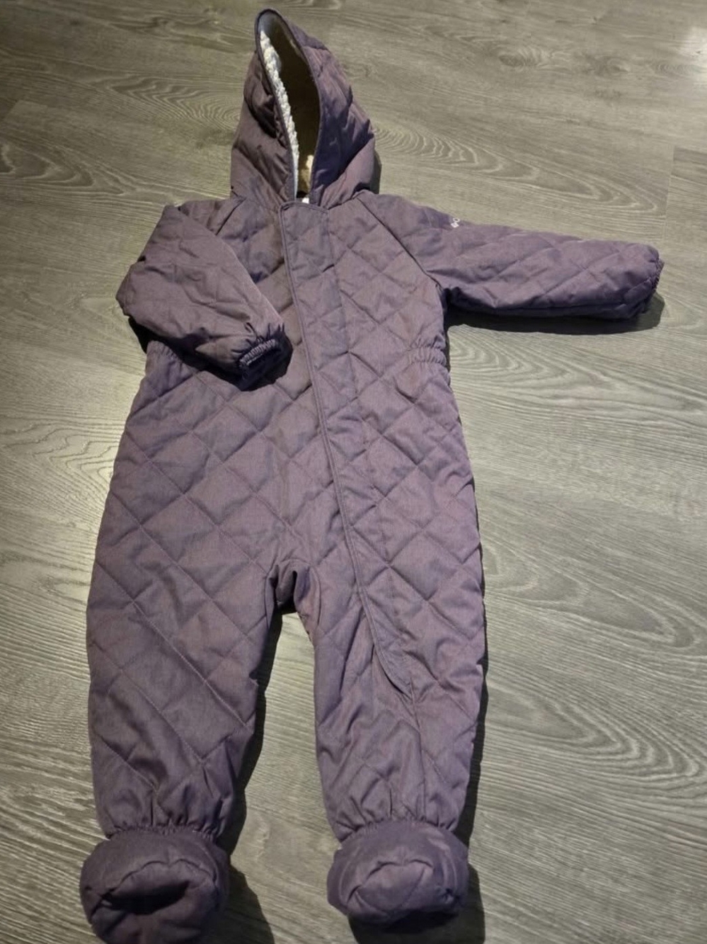 Columbia Quilted Purple Hooded One-Piece Mid-Season Suit